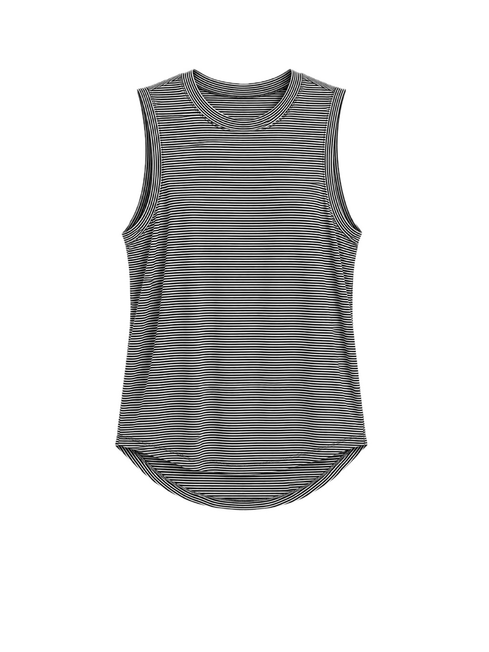 Lululemon Brunswick Muscle Tank Top - Tonka Stripe Black White, Size 10